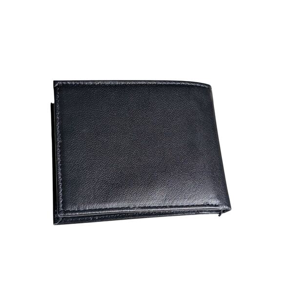 Kenneth Cole Reaction Men's Logo Leather Passcase Wallet Black New Free Shipping - Picture 7 of 8